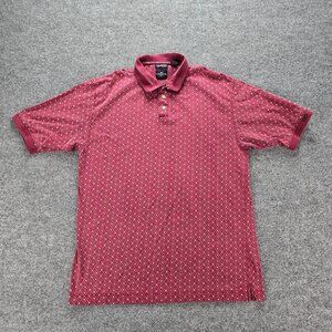 Dockers Golf Polo Shirt Mens Large Red Vintage Y2K Short Sleeve Preppy‎ Casual